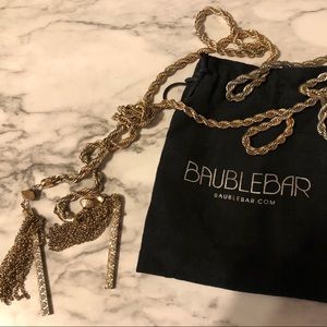 BaubleBar gold lariat necklace